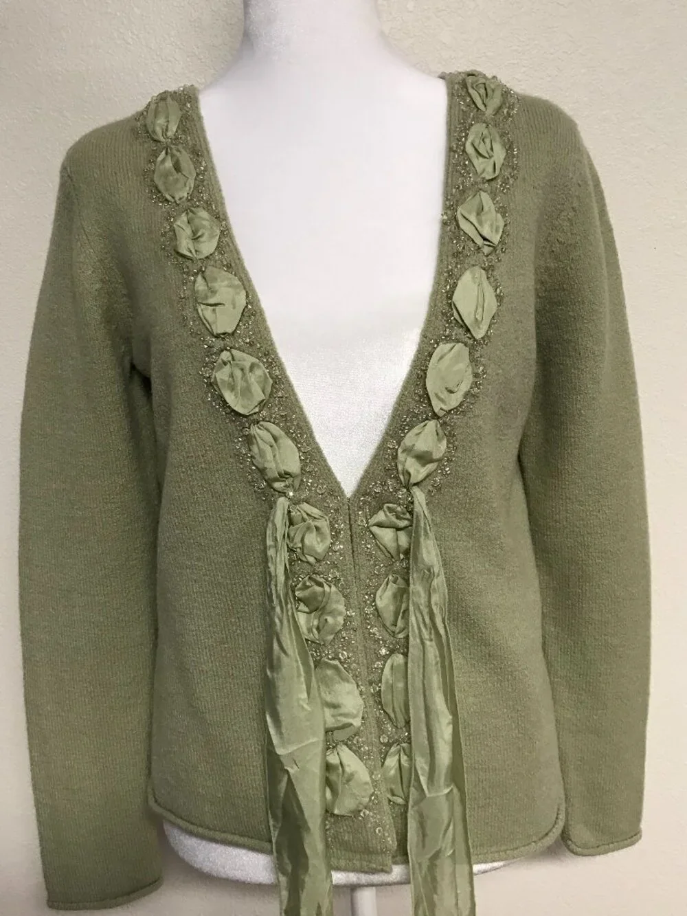 Anthropologie Sleeping on Snow Wool Blend Cardigan Sweater – Size L – NWT
